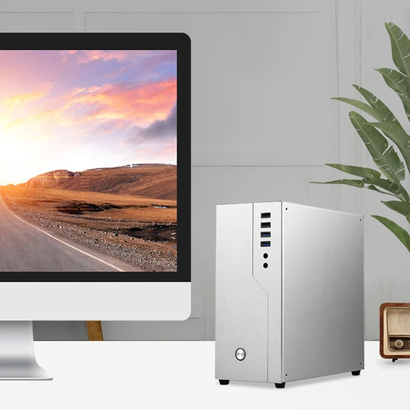 Новинка 2021 чехол для игрового компьютера FH01 Micro Mini Tower HTPC алюминиевый корпус ITX с USB