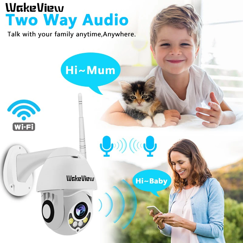 WakeView PTZ мини Высокоскоростная купольная камера IP 1080P 4X оптический зум 2MP наружное водонепроницаемое видеонаблюдение ONVIF HD Ночное
