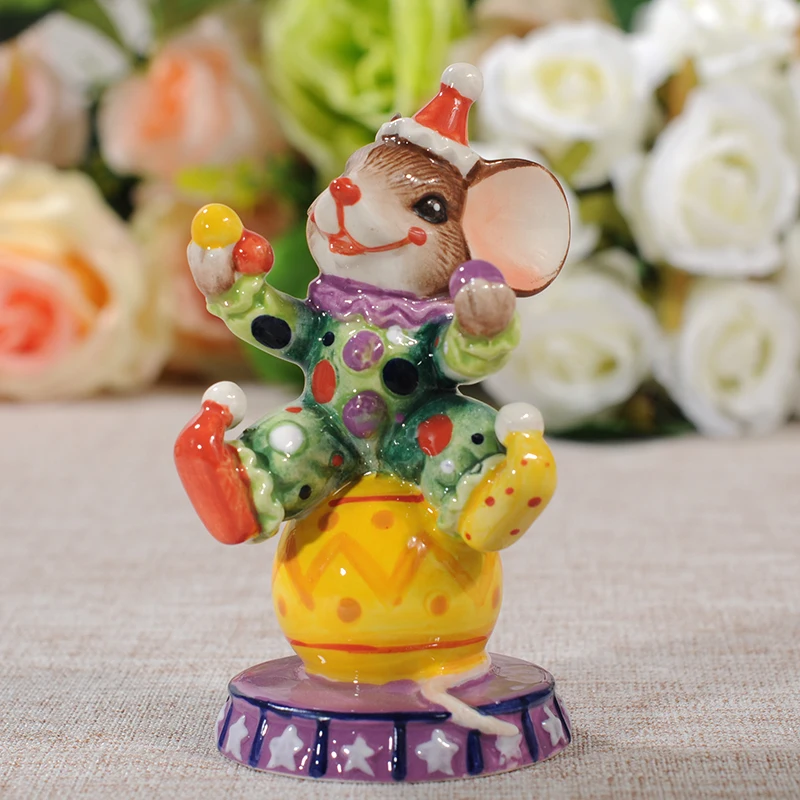 Клоун мышь керамические орнаменты украшения для дома подарки на свадьбу день