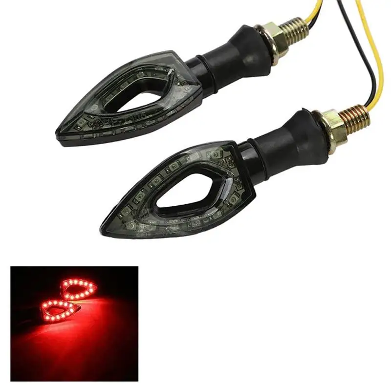 

Universal A Pair Motorcycle LED Turn Signal Light Waterproof Amber Blade Lamp Indicator Blinker Flashing Moto Bike Super Bright