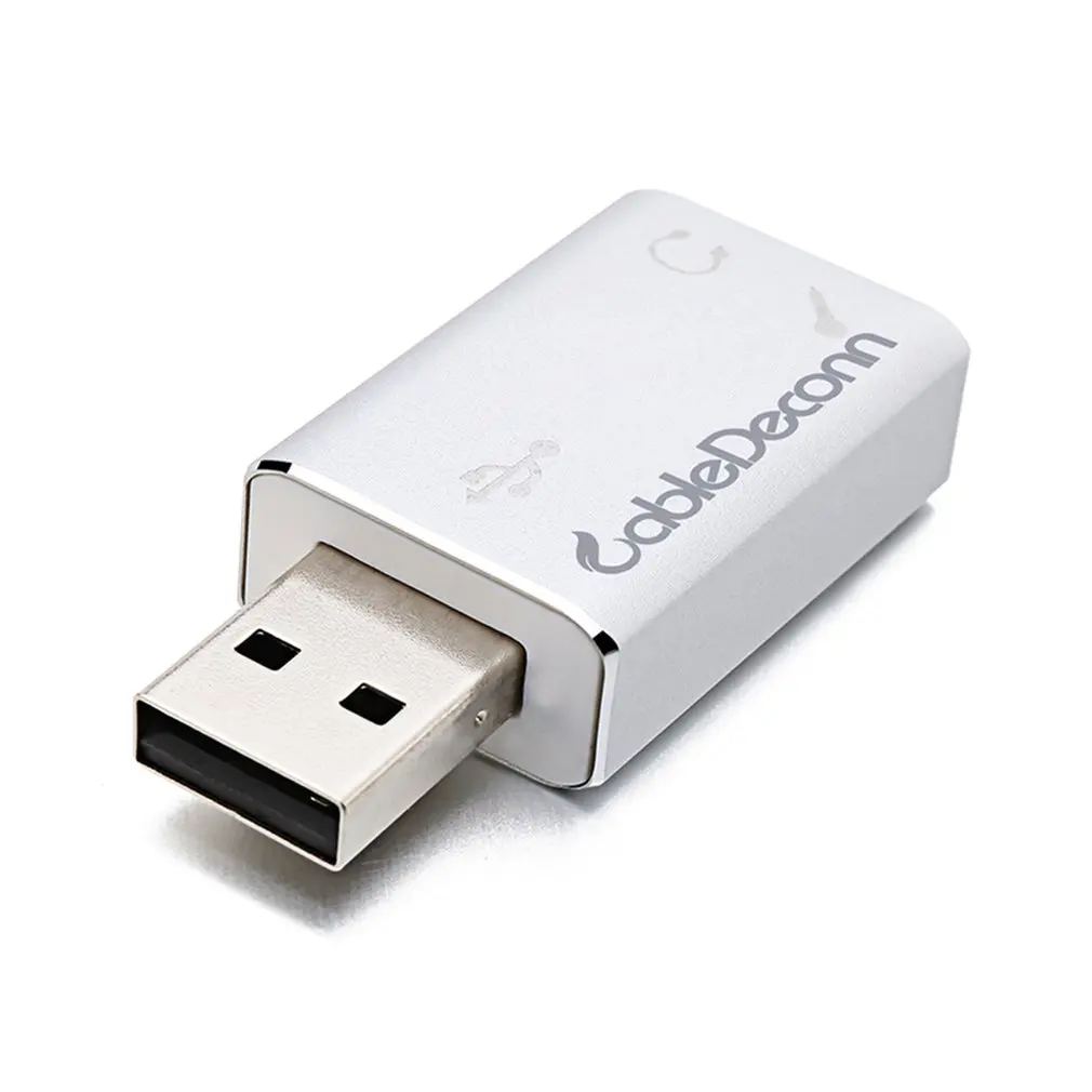 Портативная компактная 3D Аудио карта USB 2 0 микрофон/динамик адаптер 7 1 CH объемный