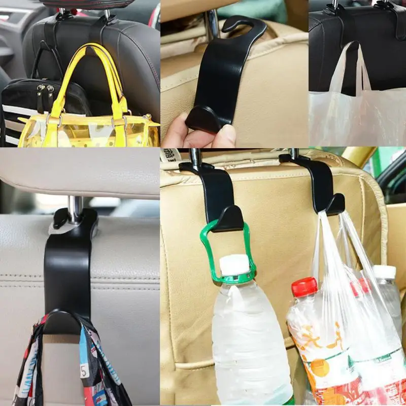 

1/2Pcs Universal Car Seat Back Hook Car Interior Portable Hanger Holder Storage for Car Bag Purse Cloth Decoration Car Accessory
