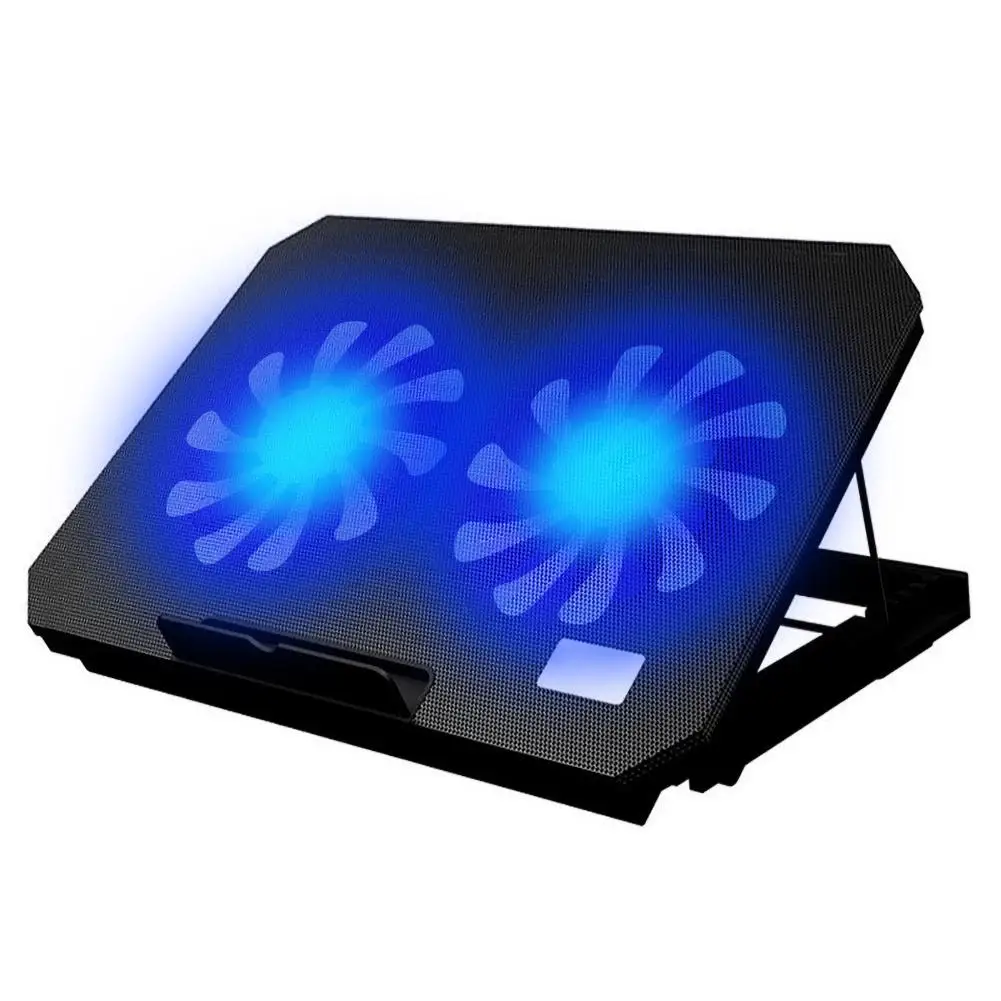 

Desk Adjustable Laptop Stand Support 12" to 17" with 2 Fans USB Cooling Heat Dissipation Stand Holder for Notebook