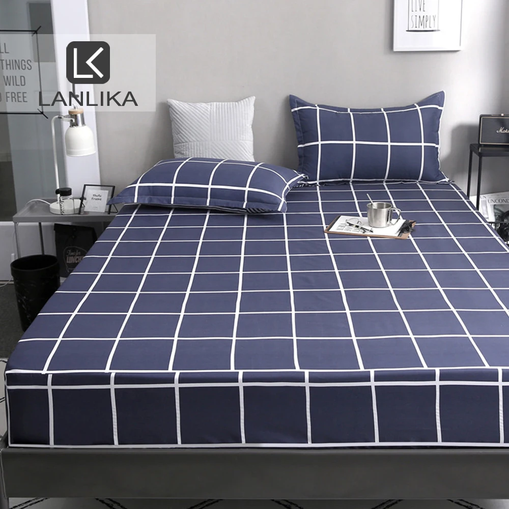 Lanlika 1 шт. простая сетка простыня простыни для матраса на резинке постельное белье