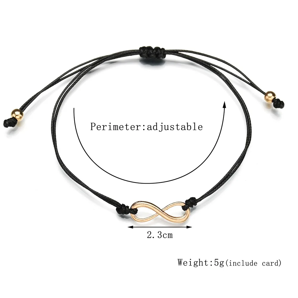 Шарм браслеты Charmsmic Golden Infinity 8 Sign сделайте желание ювелирные подарки сделай сам