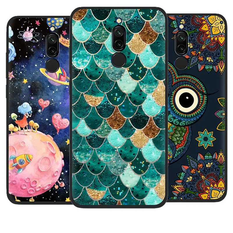 Чехол для телефона Xiaomi Redmi 8, устойчивый к грязи, милый, ударопрочный, антиударный, мягкий, водонепроницаемый, с ремешком-браслетом на шнурке.