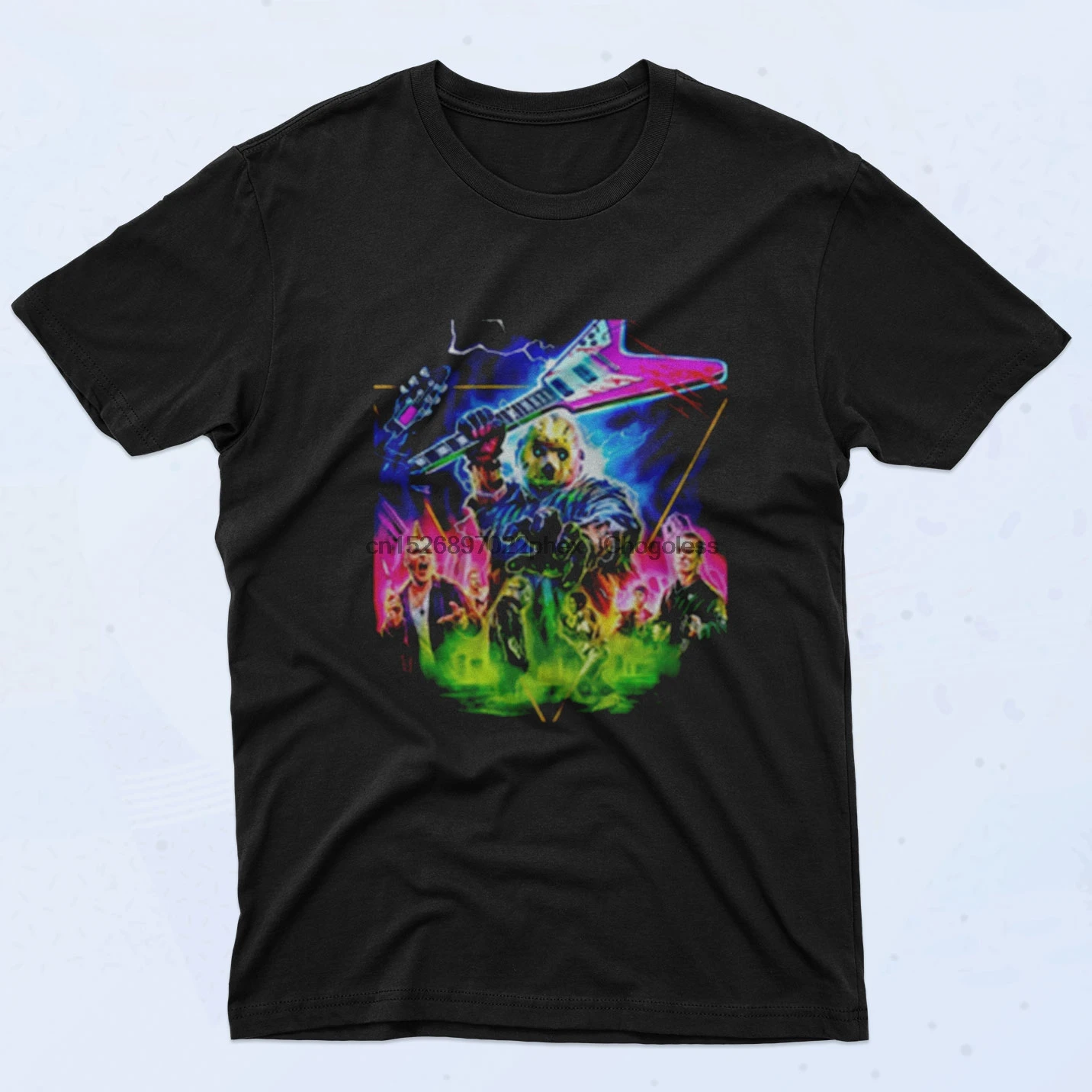 Riday в 13th вдохновил неоновые Джейсон 90s футболка Стиль|Мужские футболки| |