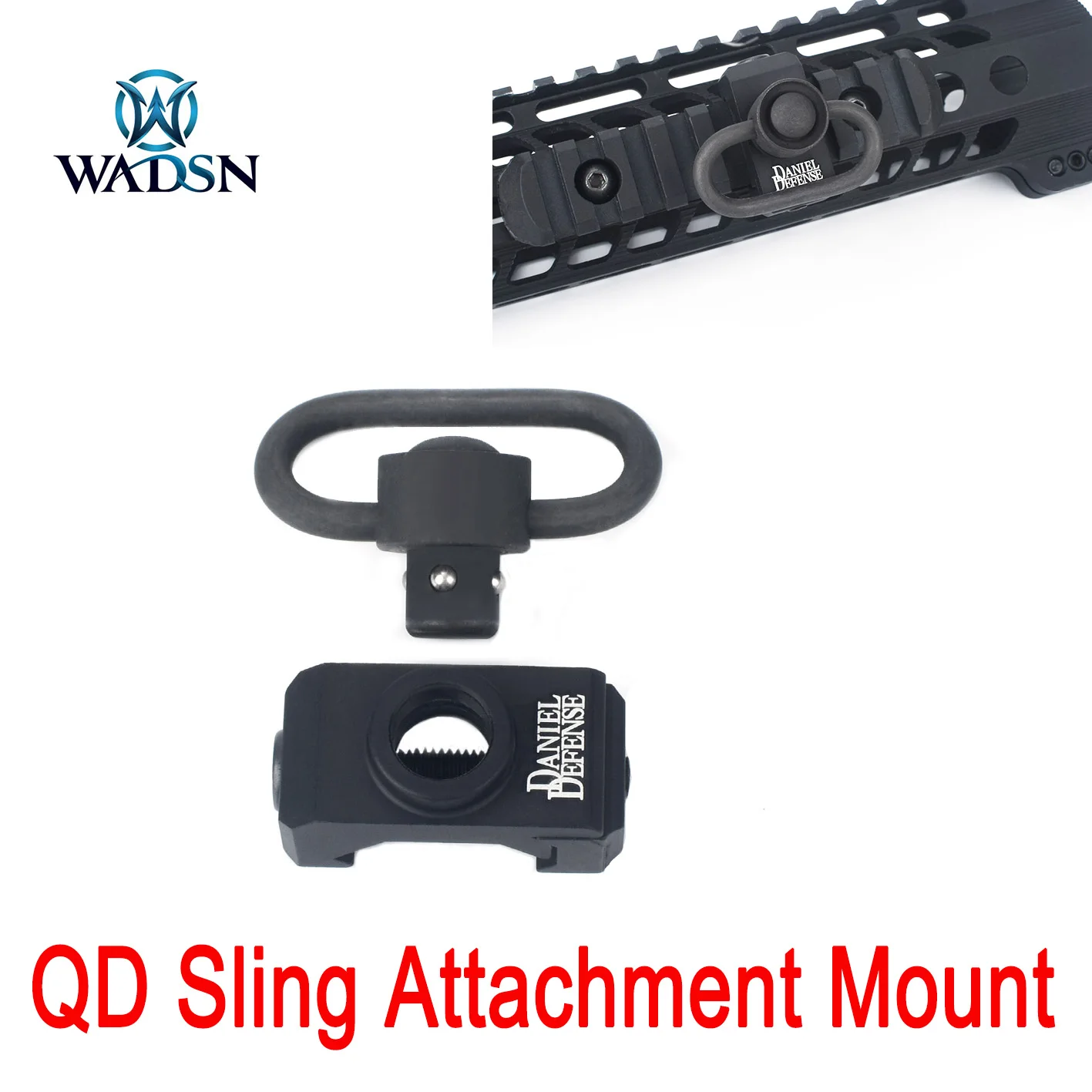 

Wadsn Tactical Airsoft Attachment Rifle CNC AR15 QD Sling Attachment Mount For 20mm Picatinny Rail Hunting Accessories