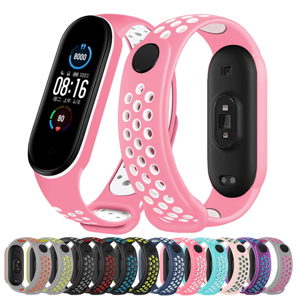 Silicone strap for xiaomi mi band 6 bracelet smartwatch wristband Replacement belt sport watchband correa mi band 5 4 3 strap
