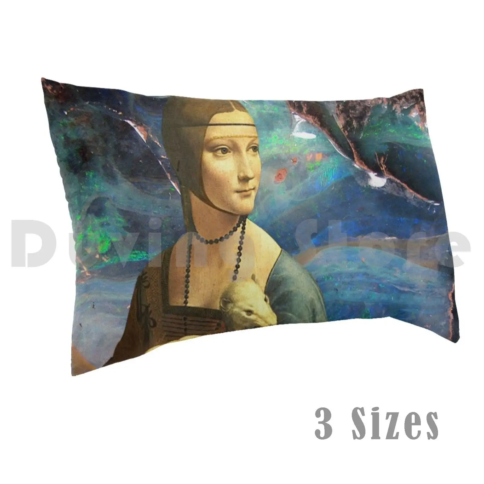 

Dama Con L'ermellino Pillow Case DIY 50x75 Leonardo Da Vinci Dama Ermellino Lady With An Ermine