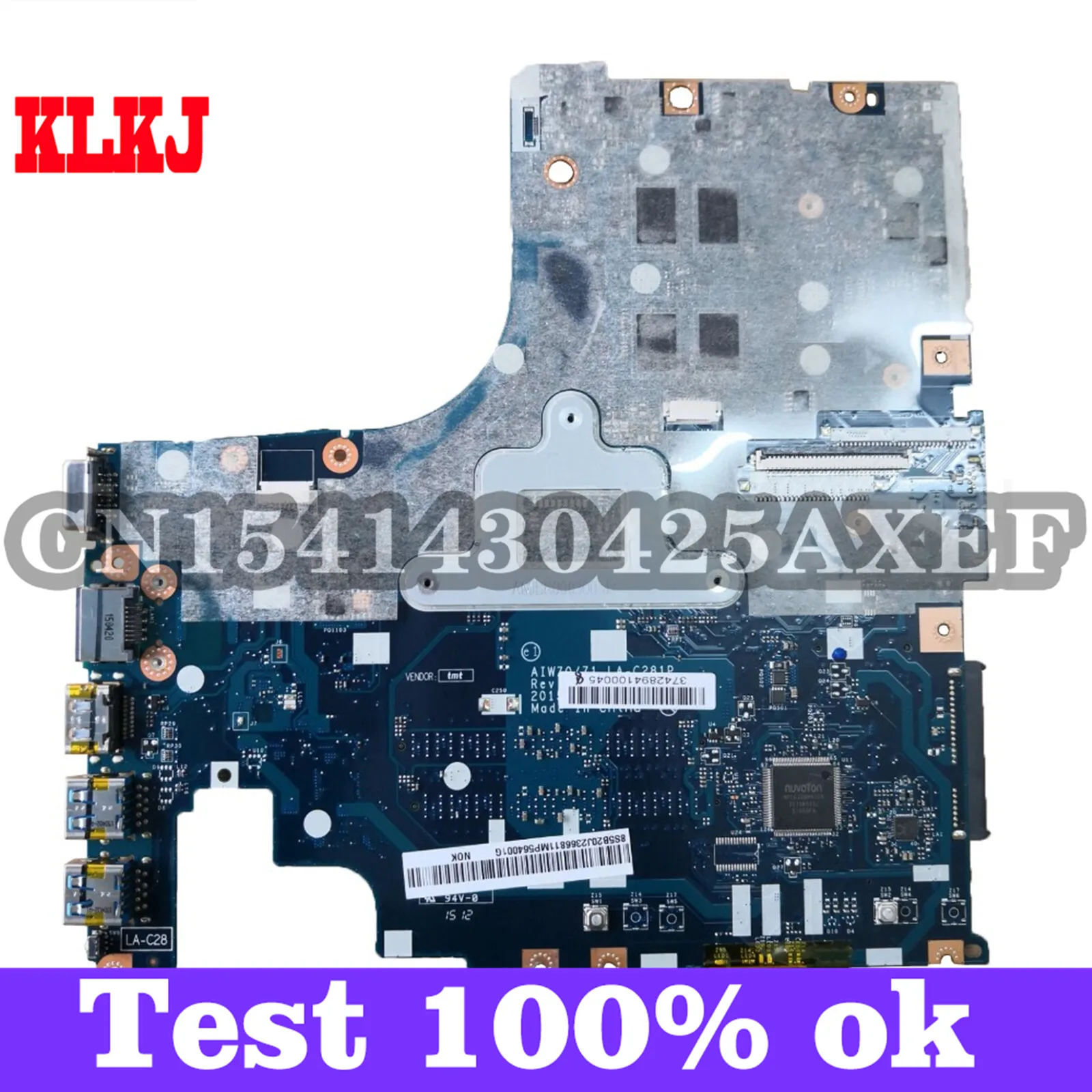 

KLKJ LA-C281P Laptop Motherboard For Lenovo Ideapad Z51-70 Original Mainboard I7-5500U R7-Video