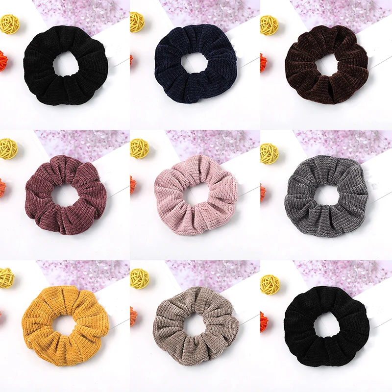 Осенне зимние вельветовые тканевые резинки для волос эластичные женщин и