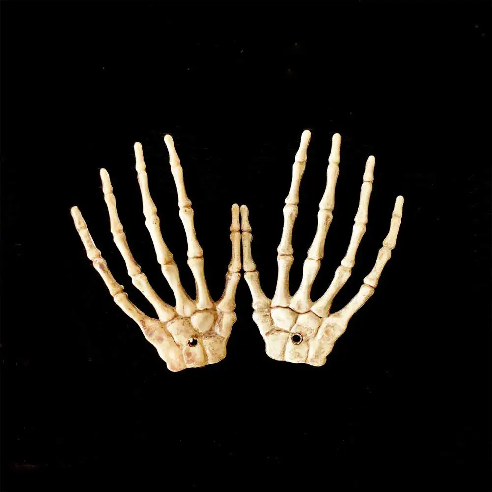 1 пара украшения для Хэллоуина реалистичные скелеты руки пластиковые