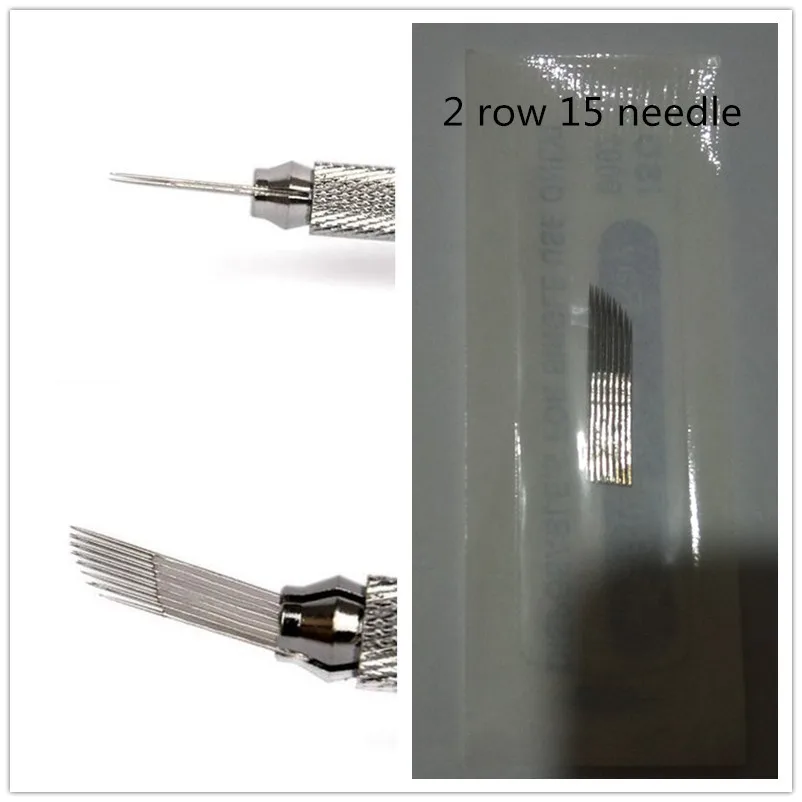 50 шт. иглы для татуажа бровей 2 ряда | Красота и здоровье