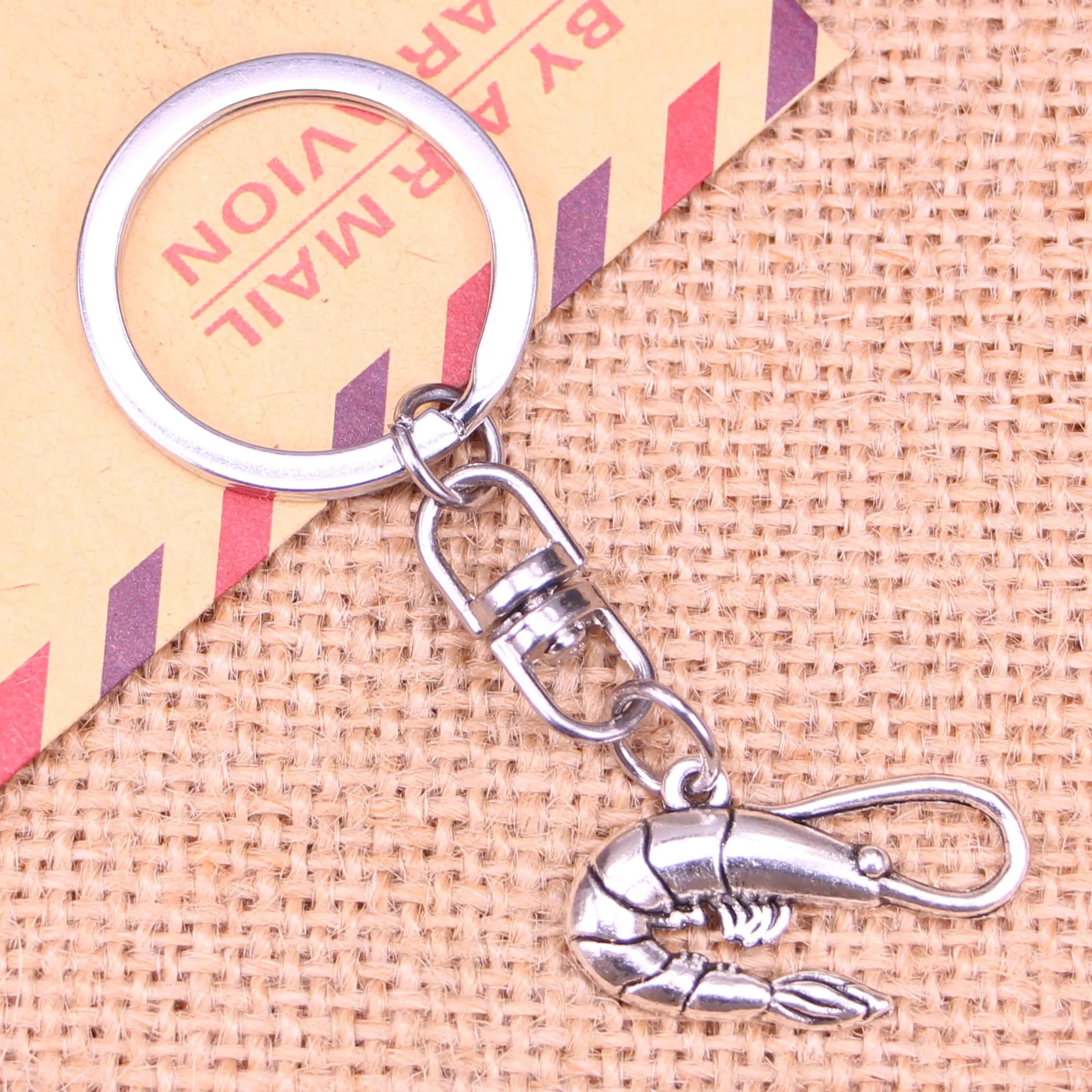 Новинка модный брелок 28x15 мм подвески в виде креветок и ракообразных мужские