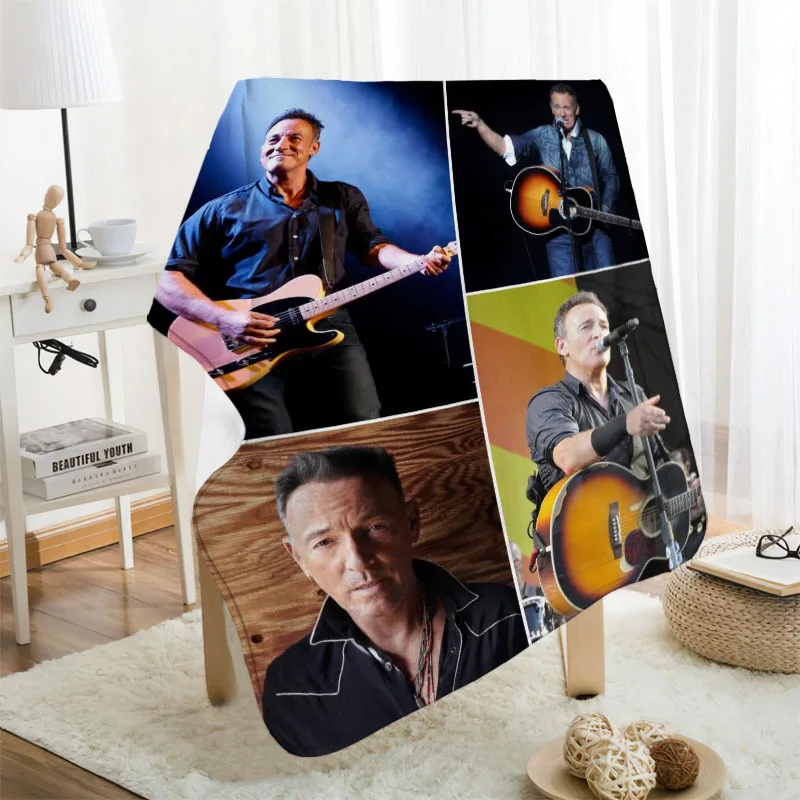 Miglior Musife Custom Bruce Spring Steen Flanella Coperta Progetta La Tua Coperta Coperte Di Flanella Per Divano Dropshipping Fai Da Te