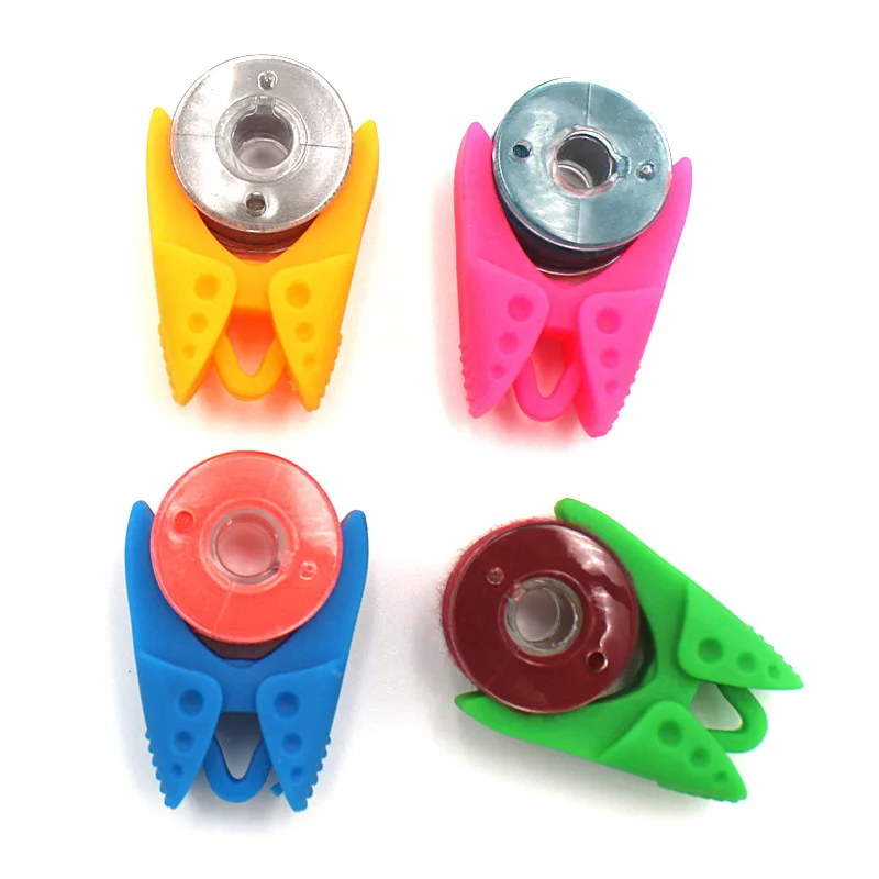 12 шт. разноцветные силиконовые зажимы для катушки фиксированные Швейные