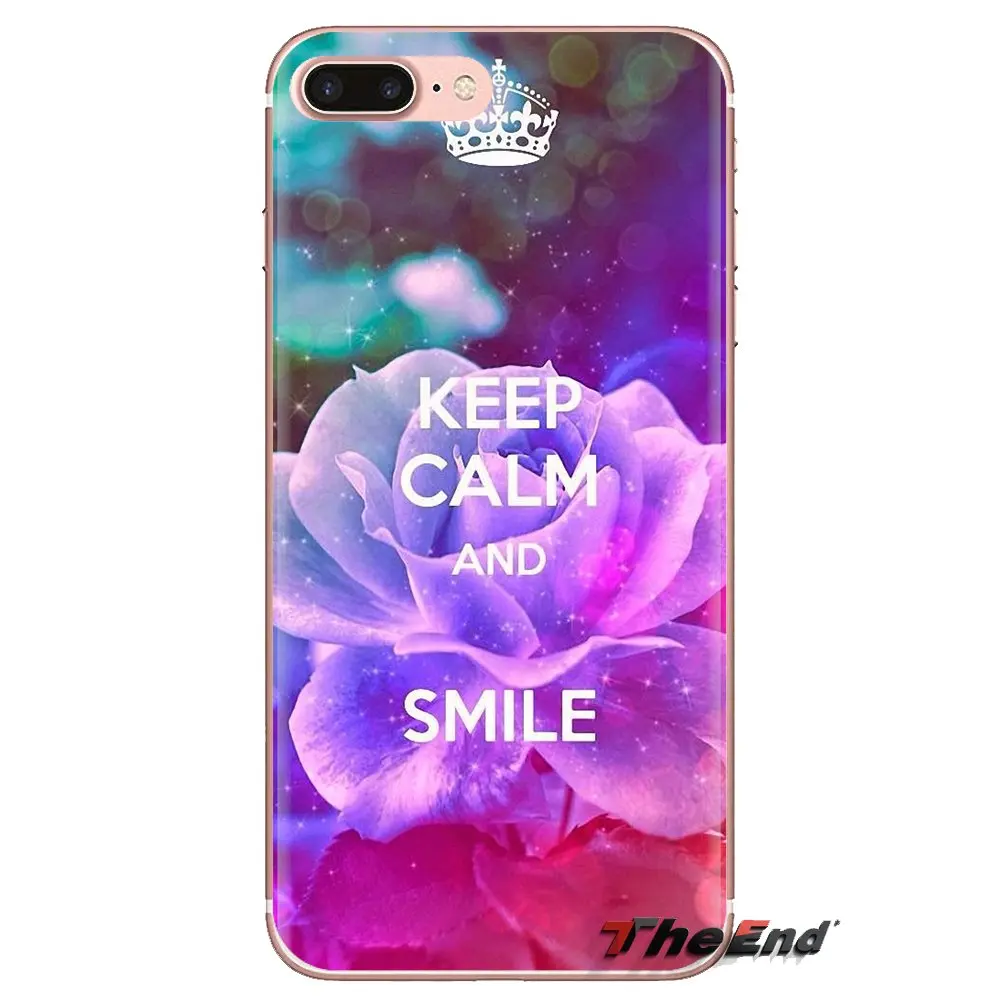 Для Samsung Galaxy J1 J2 J3 J4 J5 J6 J7 J8 плюс 2018 Prime 2015 2016 2017 с надписью Keep calm and просто улыбка на