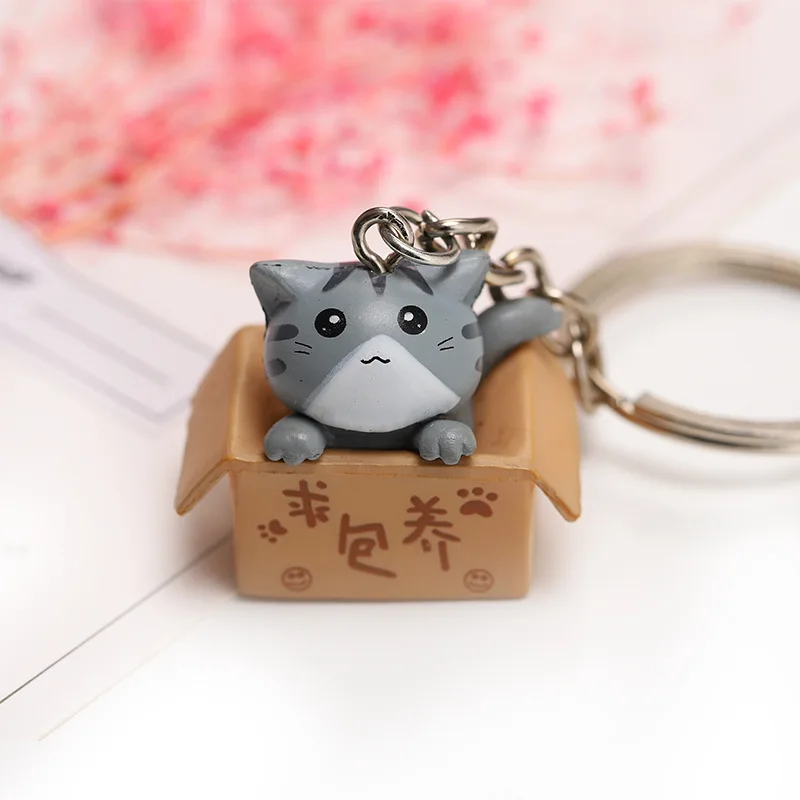 Серия с персонажами из мультфильмов о животных Кот брелок gato котенок модные Забавные милые Подвески брелки porte clefs sleutelhanger детские подарки игрушки - Цвет: 1