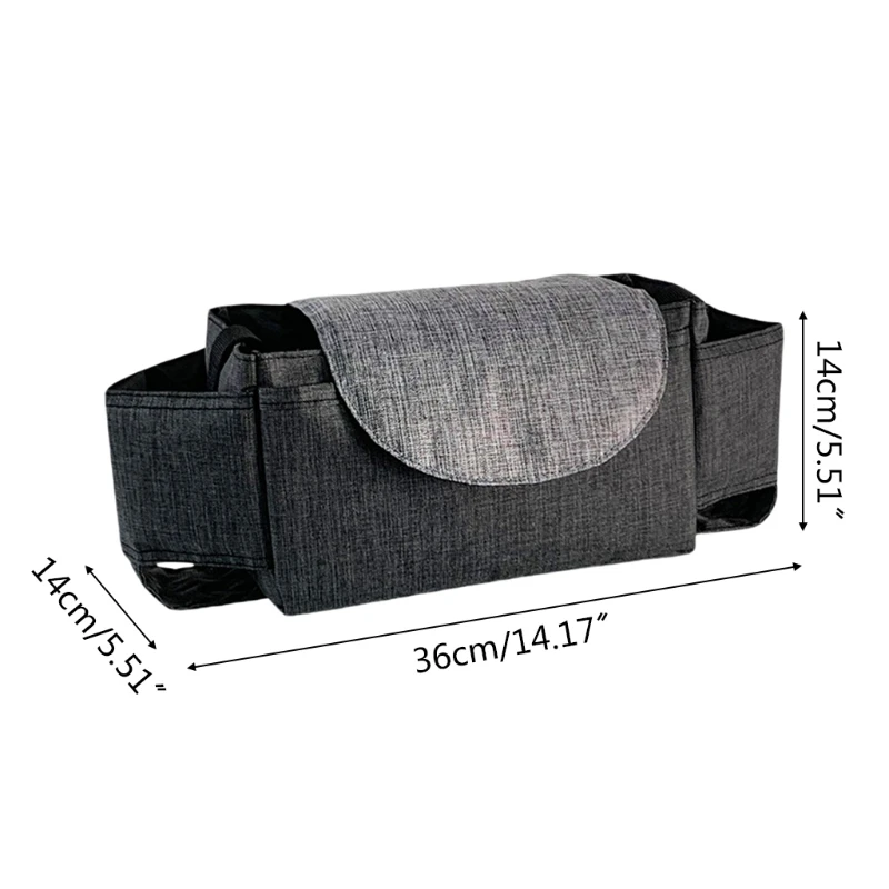 

H05C Baby Stroller Storage Bag Multi-functional Organizer Pram Buggy Pushchair Cup Di
