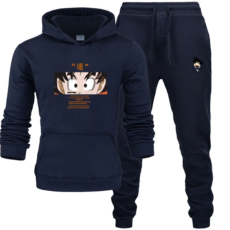 

2021 men's brand cartoon animation sportswear suits men's zipper sports hoodies + pants suits casual sportswear men's hoodies.