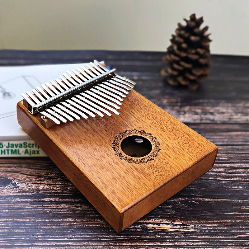 17 клавиш Kalimba большой палец пианино Сапеле корпус из красного дерева музыкальный