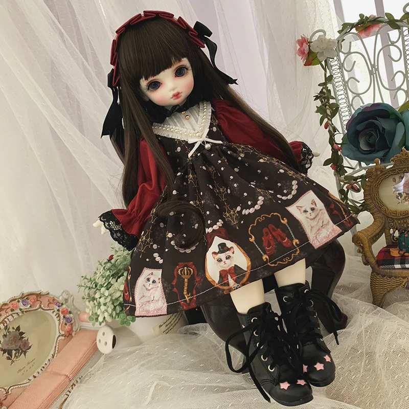 Blyth Одежда для кукол 1/6 платье для куклы белый кружевной воротник с цветочным украшением 1/6 1/4 BJD SD кукла 1/6 Blyth аксессуары для кукол