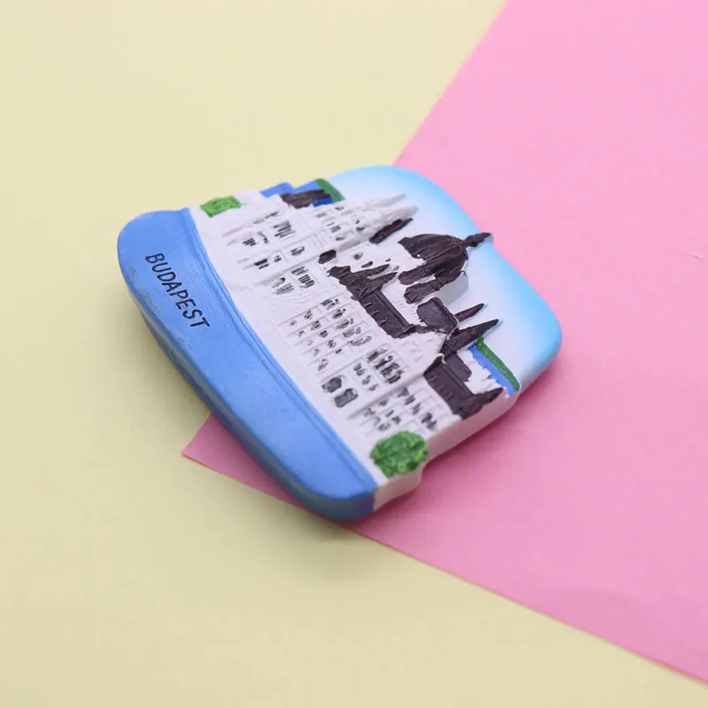 Магнит на холодильник Будапешт сувенир Венгрия синий морской резия стерео