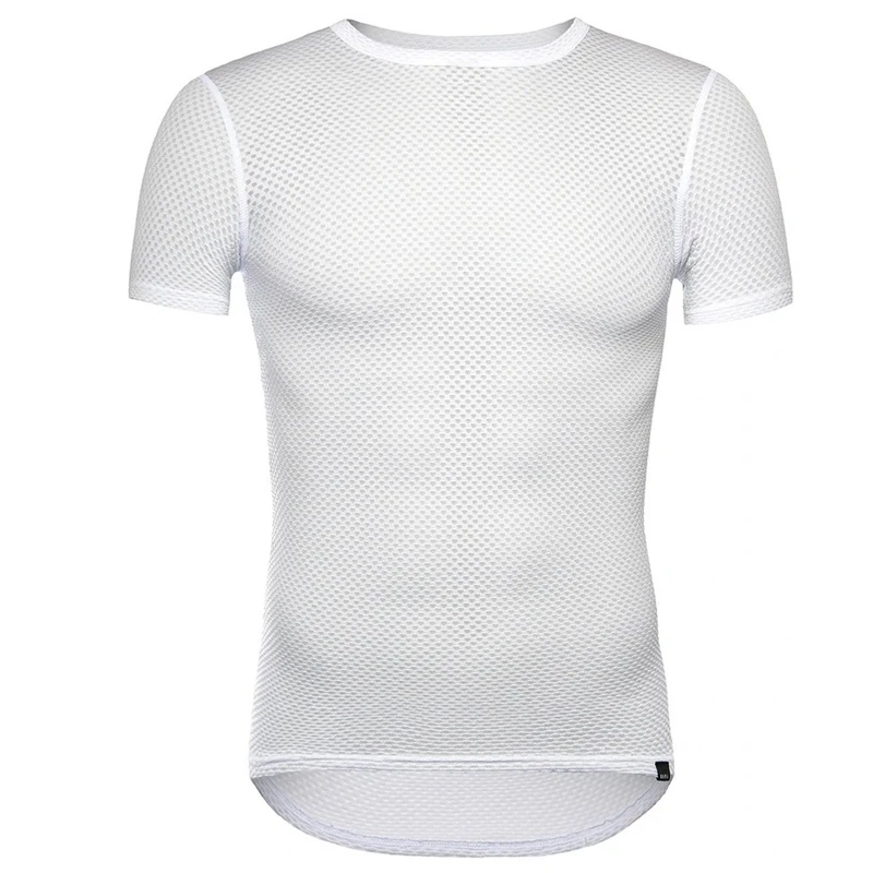 

2022 New solid white baselayer Summer shortsleeve sport wear Super light mtb shirt Pure black clothing strato base per ciclismo