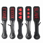 32 см кожаные двухслойные брюки лопатка шлепалка БДСМ секс-игрушки для женщин Для мужчин весло шлепок приклад БДСМ секс-хлыст-Фетиш бандажная секс игрушка