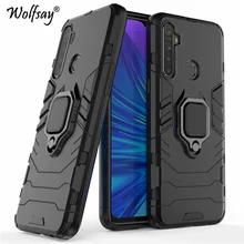 Wolfsay For Oppo Realme 5i Case Armor Magnetic Suction Stand Full Edge Cover For Oppo Realme 5i Cover Realme 5i Real Me 5i Goyar