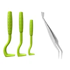 3 шт. инструмент для удаления клещей, пластиковый крючок для царапин, зажим для питомцев, Ловец для блох, гребень для удаления клещей, товары для питомцев