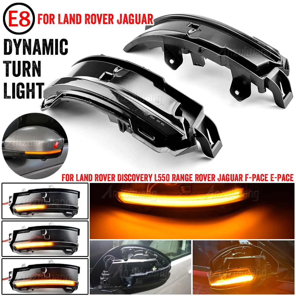 

2 шт. светодиодные динамические зеркальсветильник воротники для Land Rover Discovery Sport L550 Range Rover Evoque Velar для Jaguar X761 X540