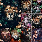 5D алмазная живопись сделай сам, тигр, Лев, искусство и фото, полная вышивка, мозаика, искусство, картина стразы, украшение для стен