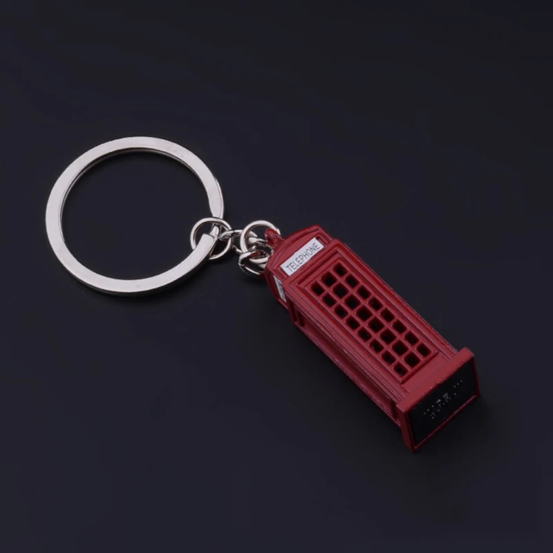 Vintage Telephone Booth British Miniature London Car Key Ring keychains Diecast Keychain Gift for Women Girls |