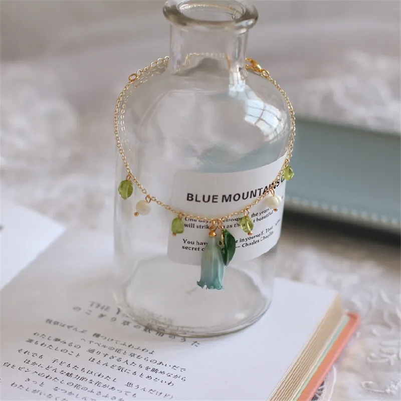 B03 003 Летний стиль вечный цветок простой браслет личность букет лилий