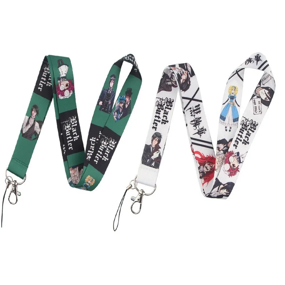 Шнурок с аниме Черный Батлер для ключей от телефона полноцветный индивидуальный
