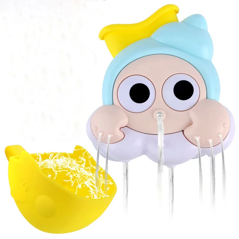 

New big eyes sprout play water conch turn laugh cloud shower children bathroom parent-child interactive shower water play toys
