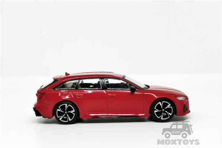 

MINI GT 1:64 RS6 Avant Carbon Black Edition Tango Red RHD Diecast Model Car