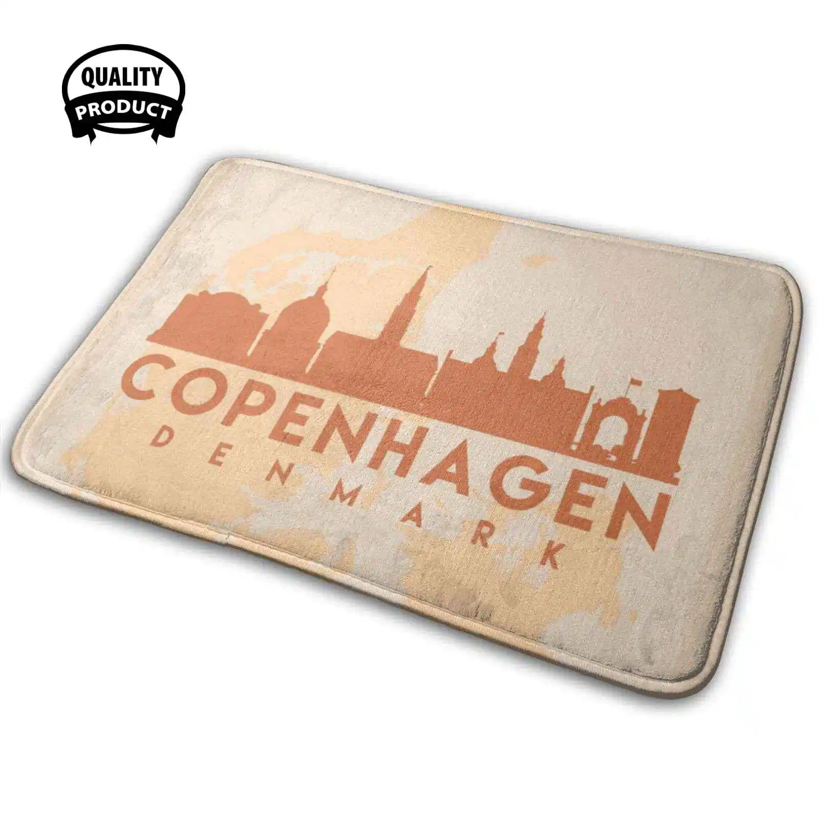 Копенгаген Дания Карта города очертания земли мягкий домашний