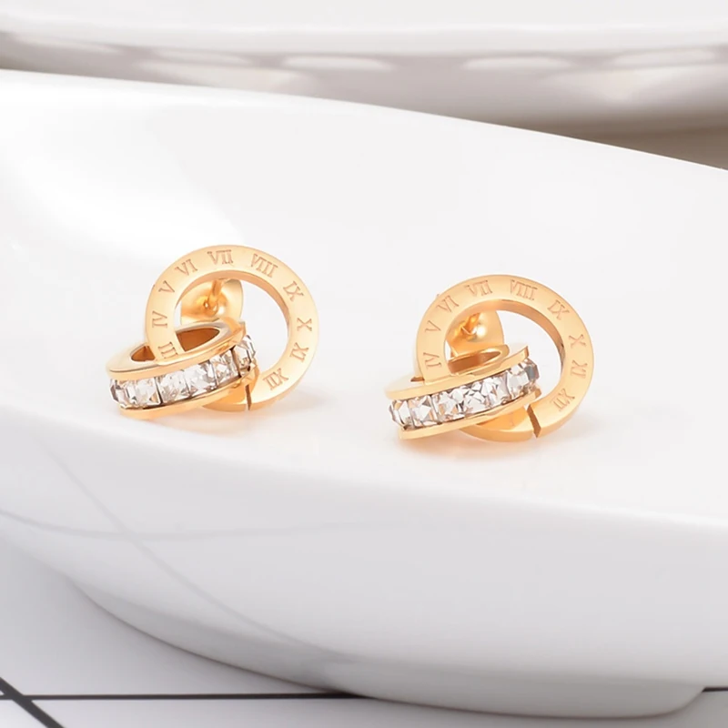 Высокое качество римские цифры Flash маленький из циркона титанистой стали Двойные