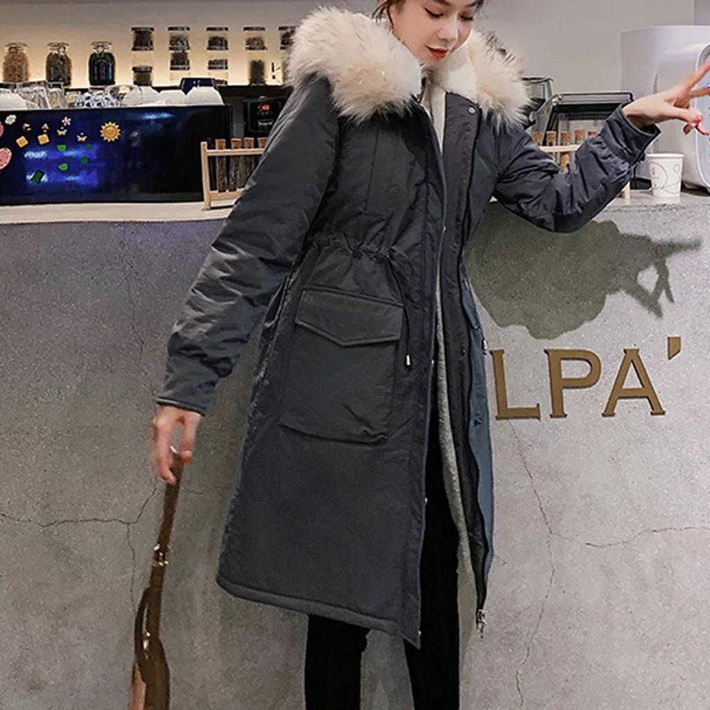 Новая мода 2019 с капюшоном Черная Женская Осенняя куртка пальто шерстяная