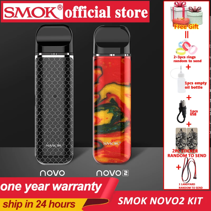 SMOK pod starter kit SMOK novo 2 kit cobra covered vape pen kit с 450 мАч встроенным аккумулятором 2 мл емкость pod system kit