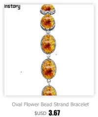 Oval Natural Quartz Stone Crystal Bracelet Vintage Look Antique Silver Plated Fashion Jewelry For Woman TB348