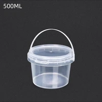 thicken 500ml clear storage food box for food ice cream honey reusable packing container 10pcs