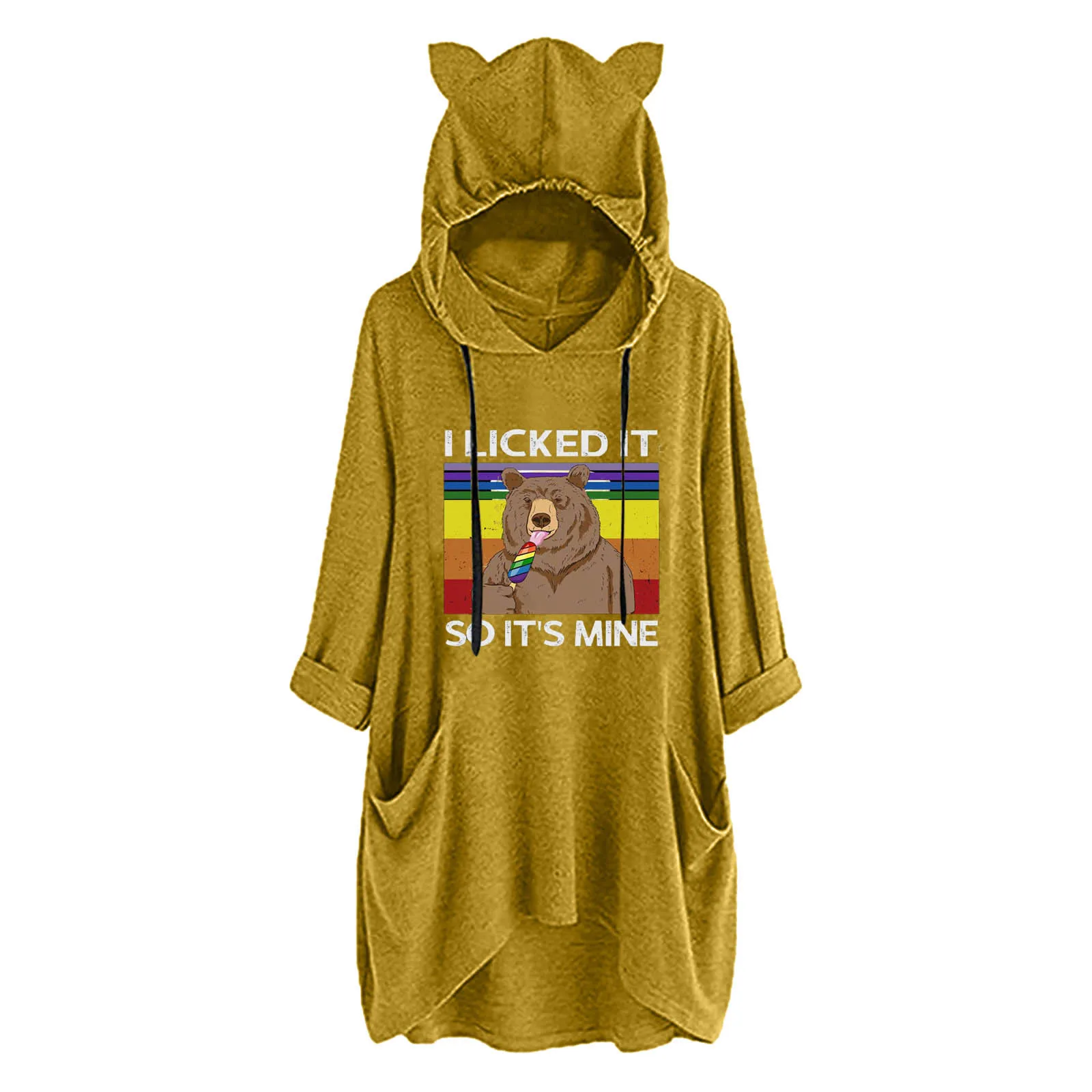 

I Licked It Graphic Hoodies Tunic Women Long Sleeve Graphic Pocket Hoodie Warm Oversized Hoodies Women Спортивный Костюм Женск