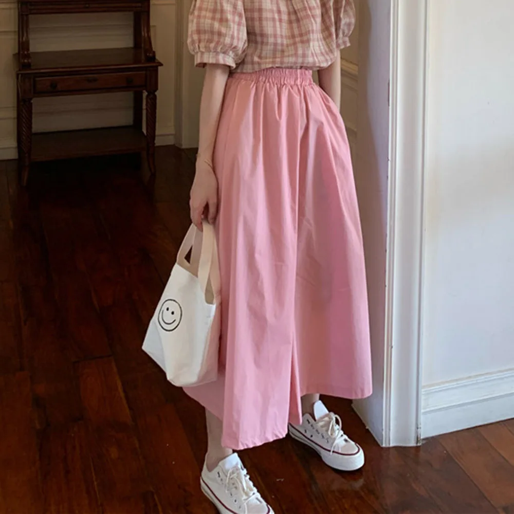 

Japanese Korean Version Casual Pants 2021 Spring Summer Loose Casual Simple Thin Solid Color High Waist Wide Legs