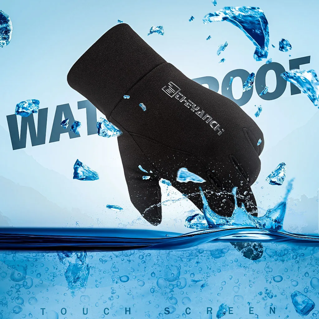 Теплые лыжные перчатки для мужчин и женщин зимние флисовые унисекс уличные