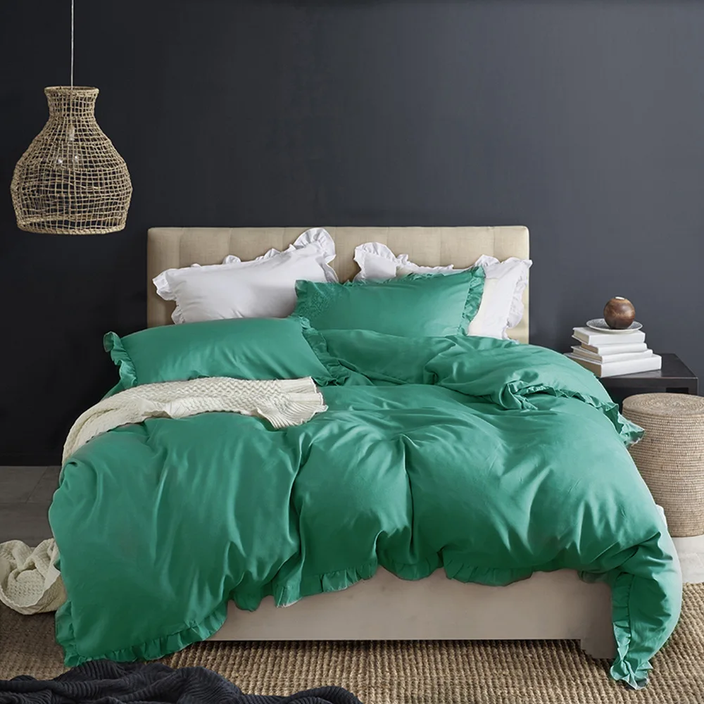 

Bedding Set Solid Duvet Cover Set Quilt Cover Full Queen King Double Sizes Pillowcase Bedclothes 100% Polyester Fibre