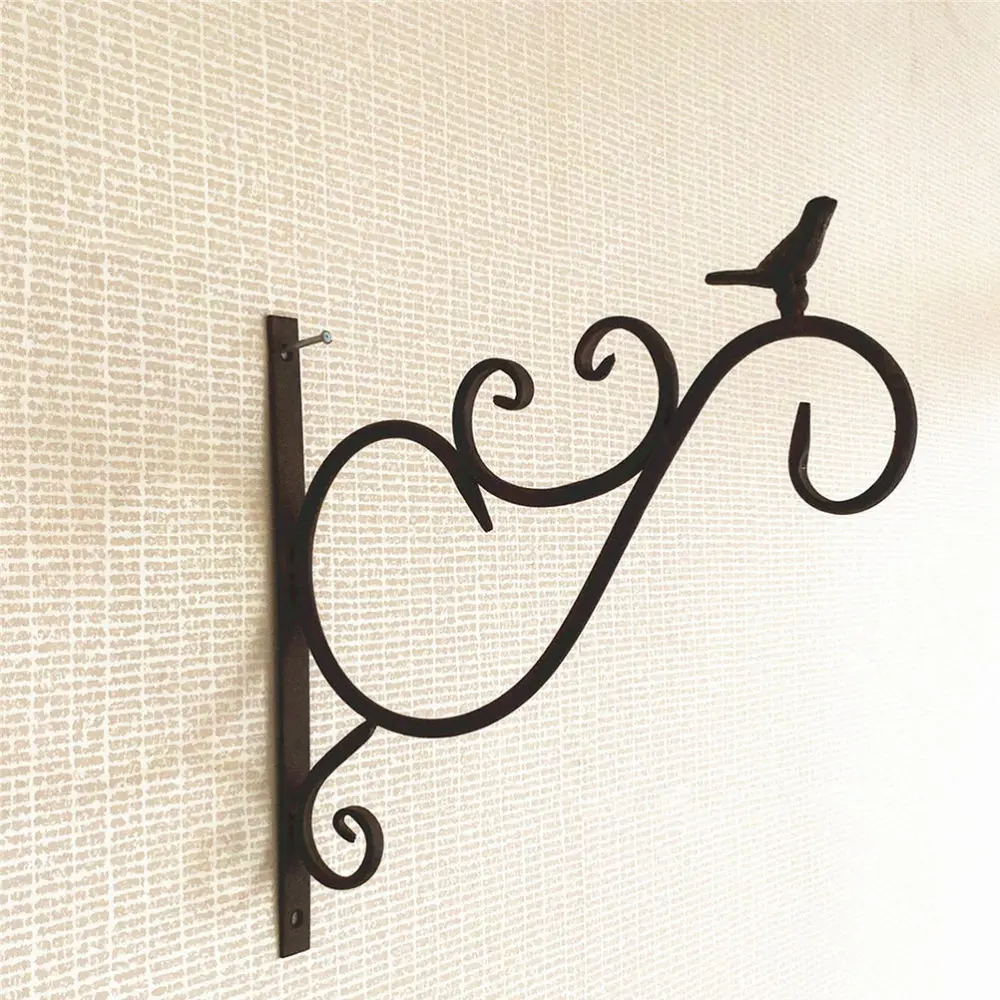 

1pc Antique Wall-mounted Garden Flowerpot Hanger Iron Art Hook Wall Decoration